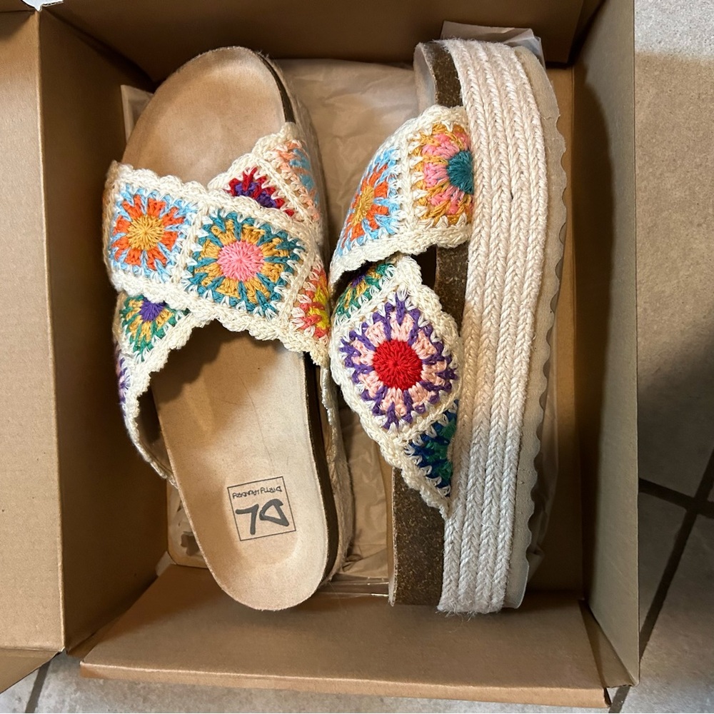 Dirty Laundry Crochet Platform Sandal 8